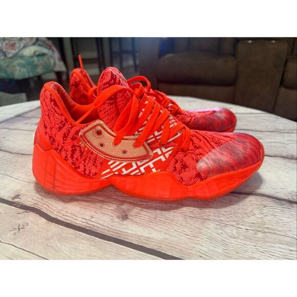 Adidas Harden Volume 4 Athletic Sneakers Solar Red Orange Bold Vibrant Mens 7.5 main image 12